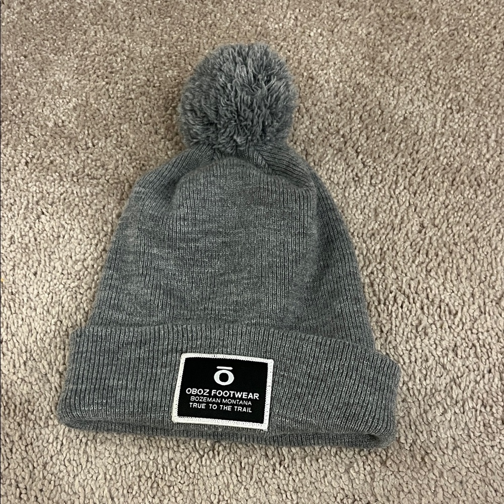 Oboz Footwear Gray Pom-Pom Beanie